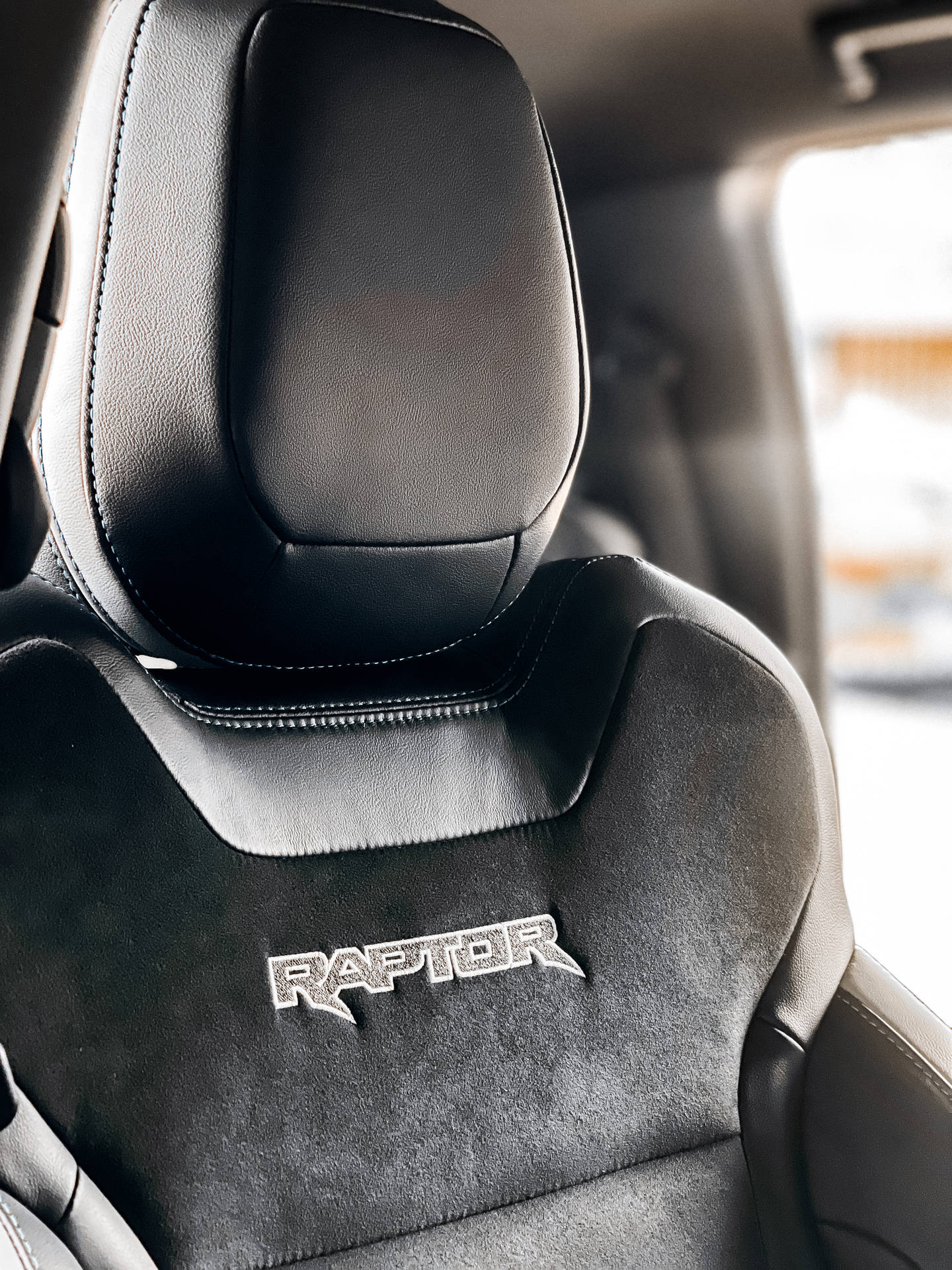 Ford Raptor Black Leather Seat