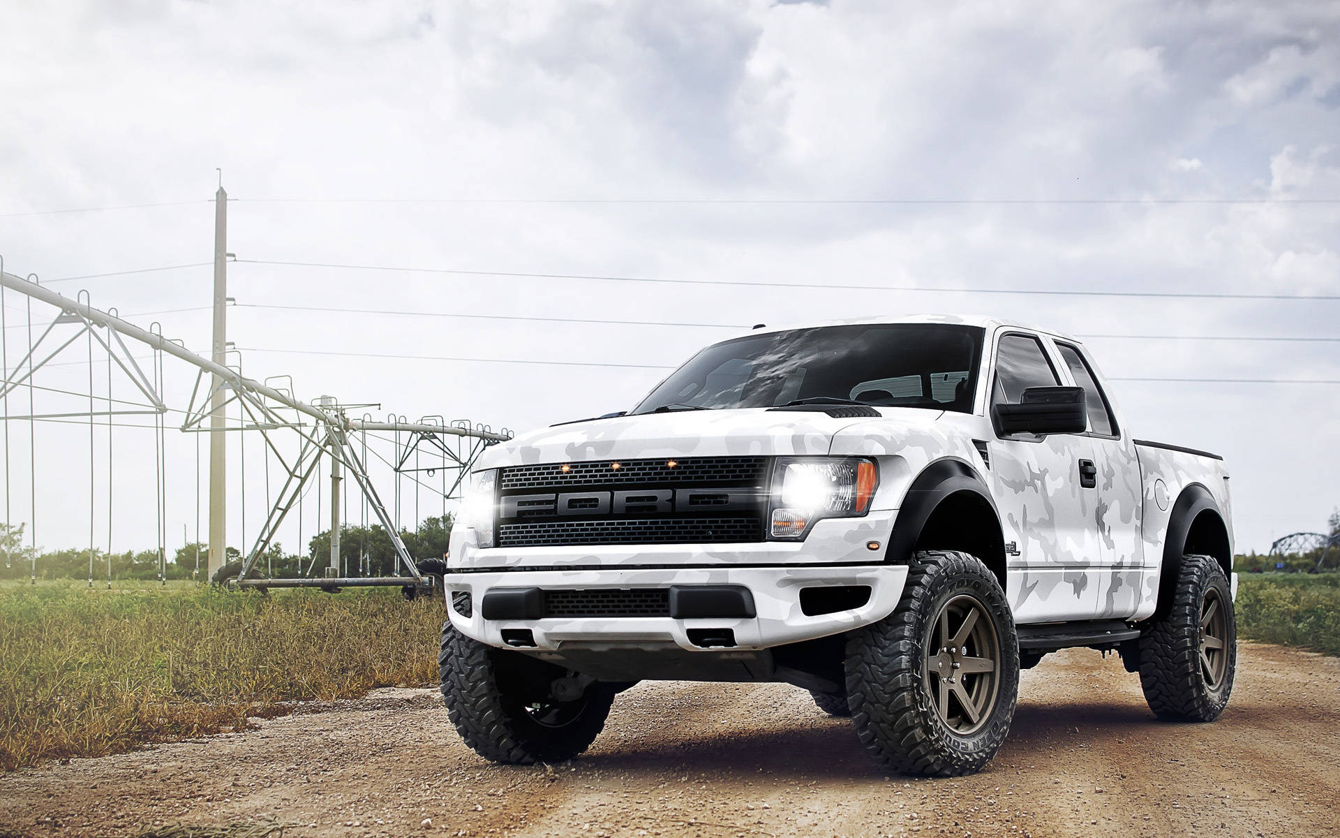 Bold and Daring - Camo Edition Ford Raptor Wallpaper