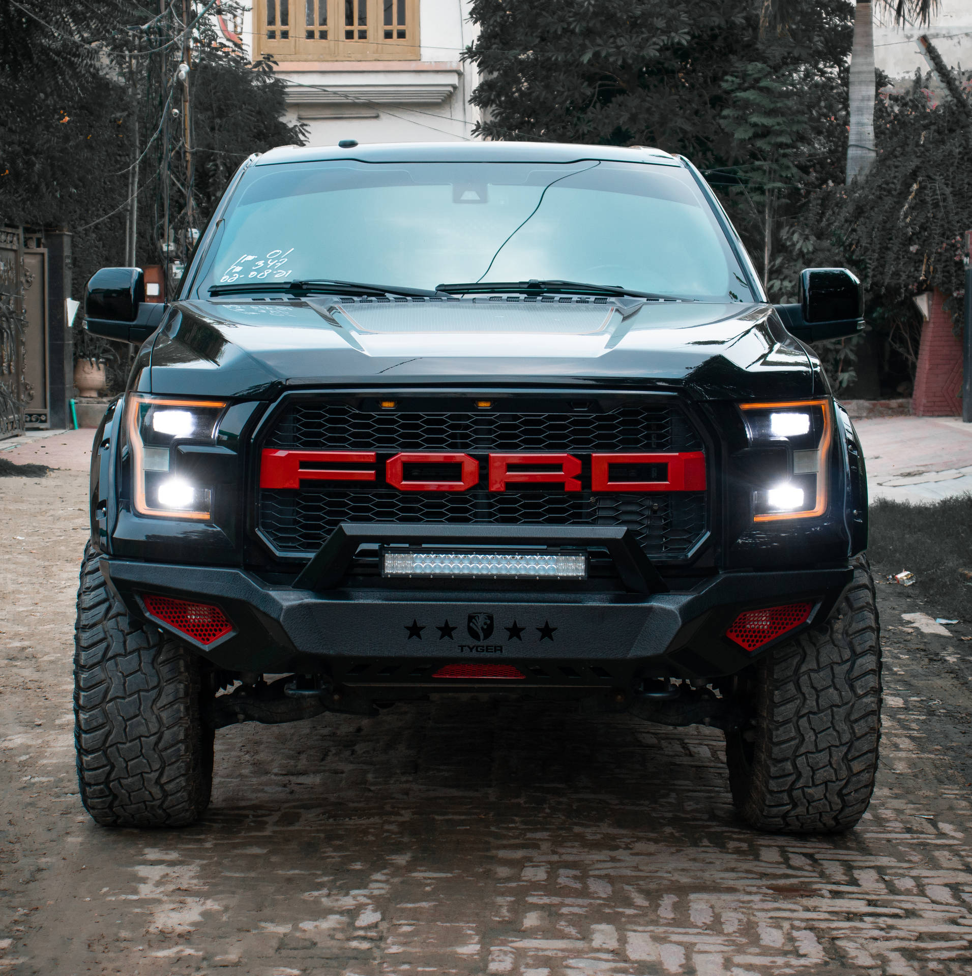 Ford Raptor In Glossy Black Color Picture