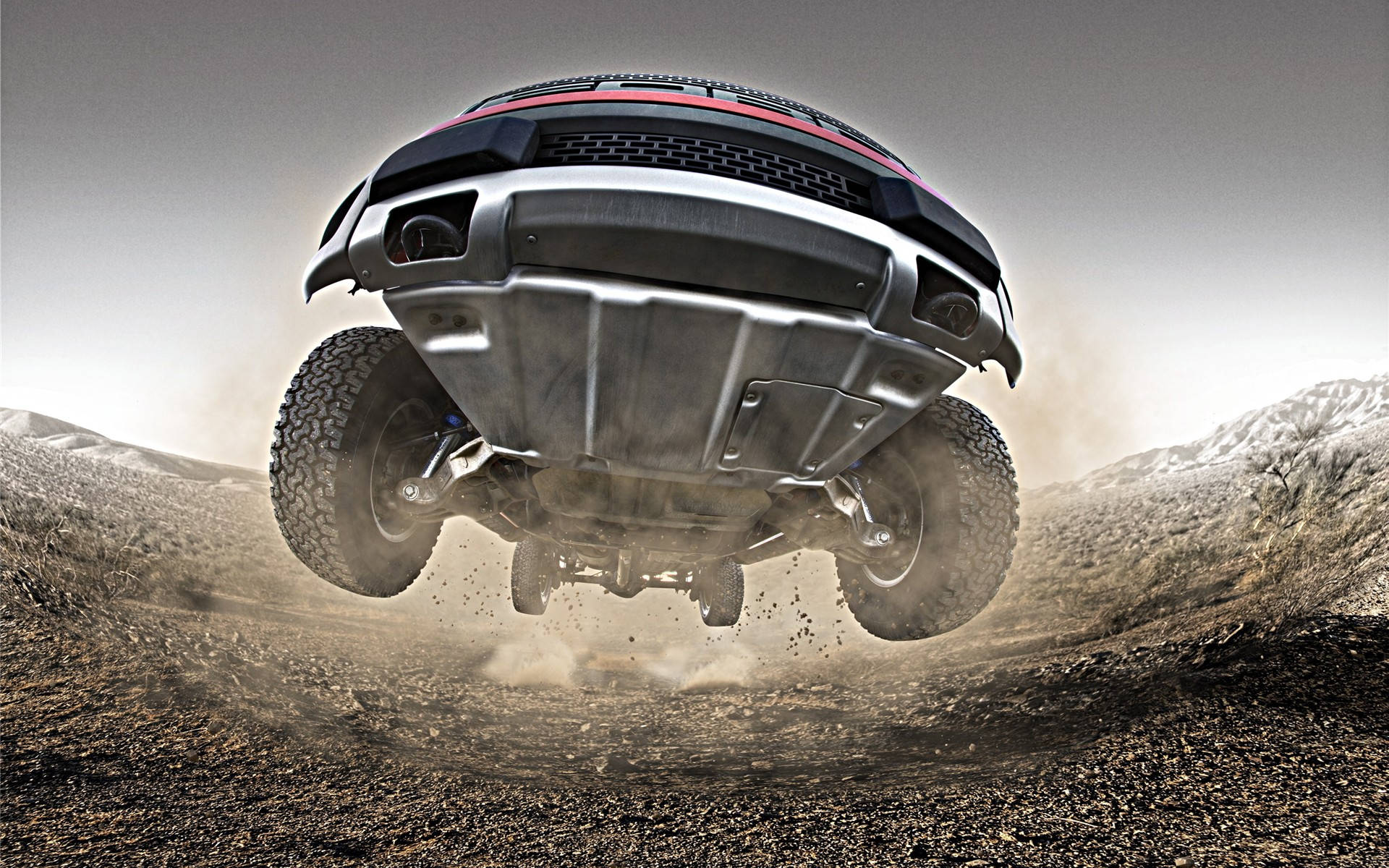 Ford Raptor Jumping Over