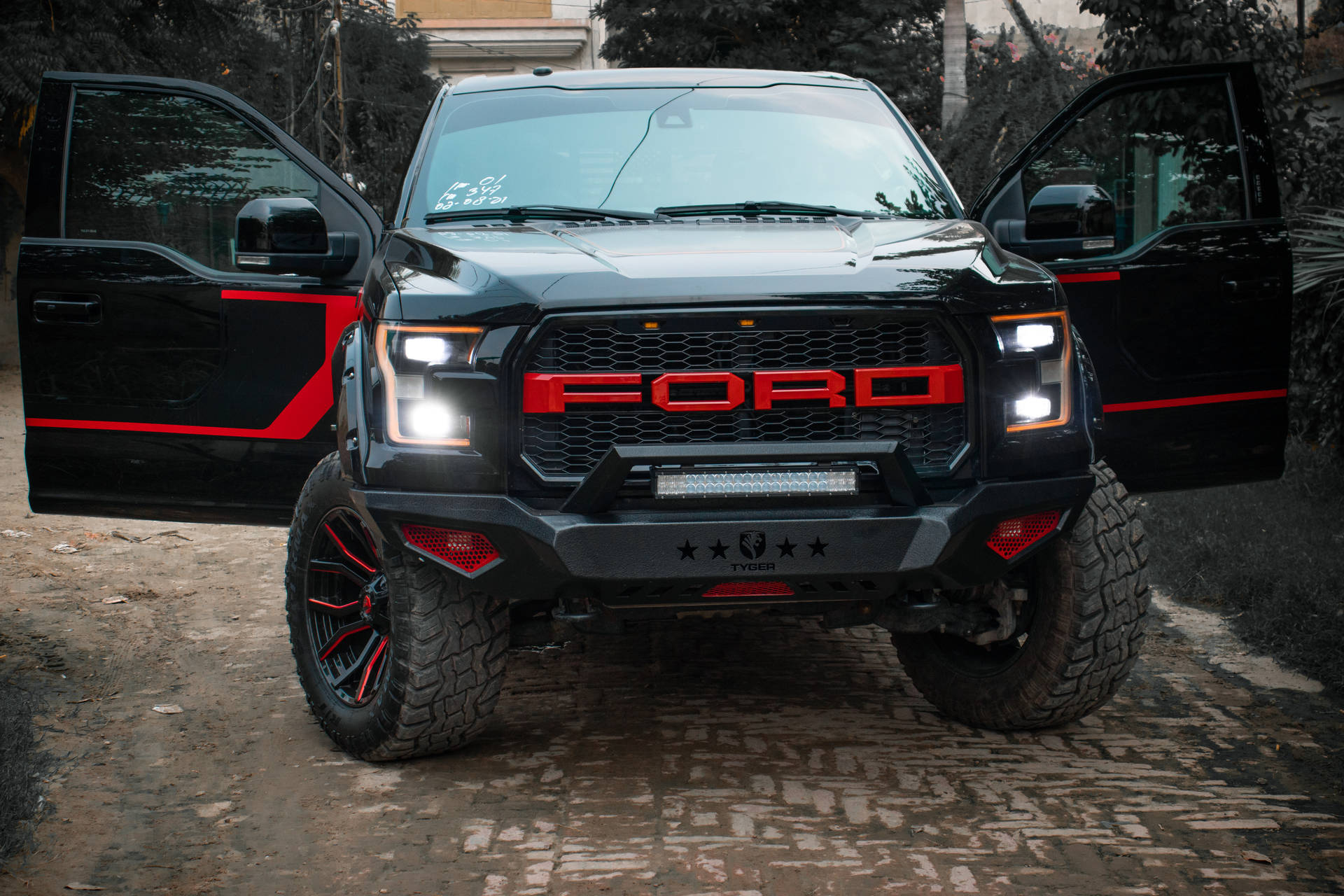 Ford Raptor With Custom Wordmark Logo Picture