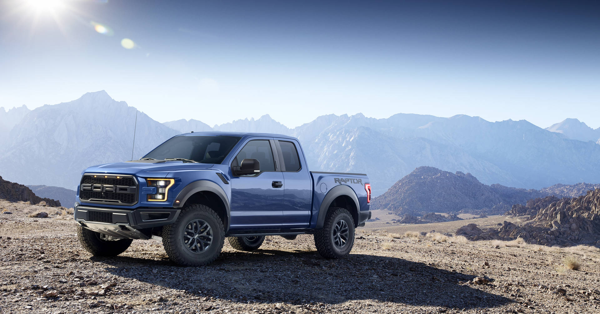 Ford Raptor With View Of Mountain