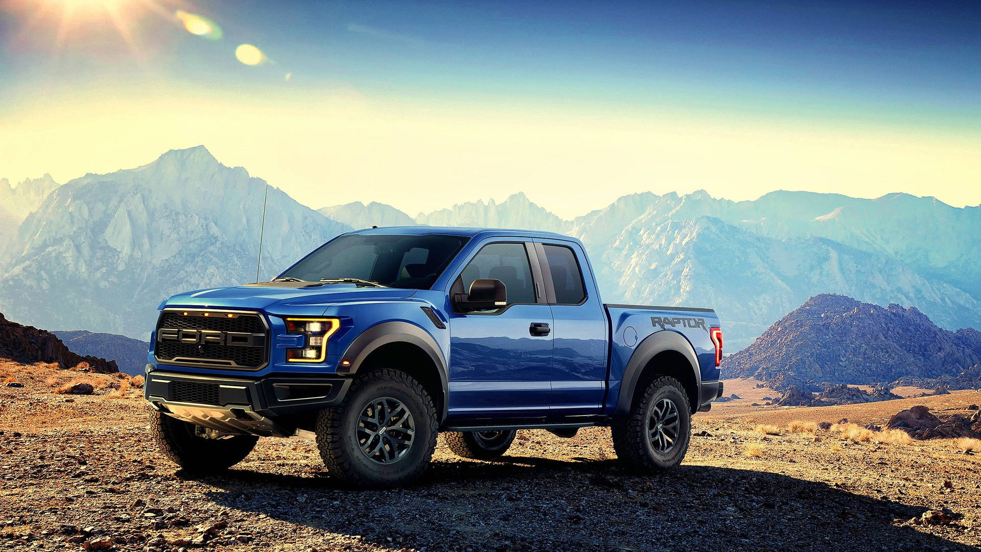 Ford Raptor With View Of Mountains Wallpaper