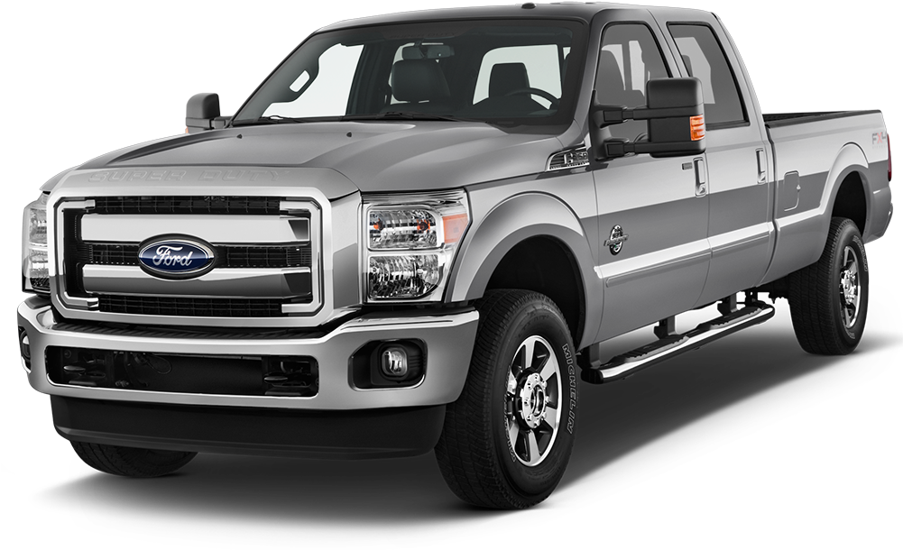 Ford Super Duty Silver Pickup Truck PNG