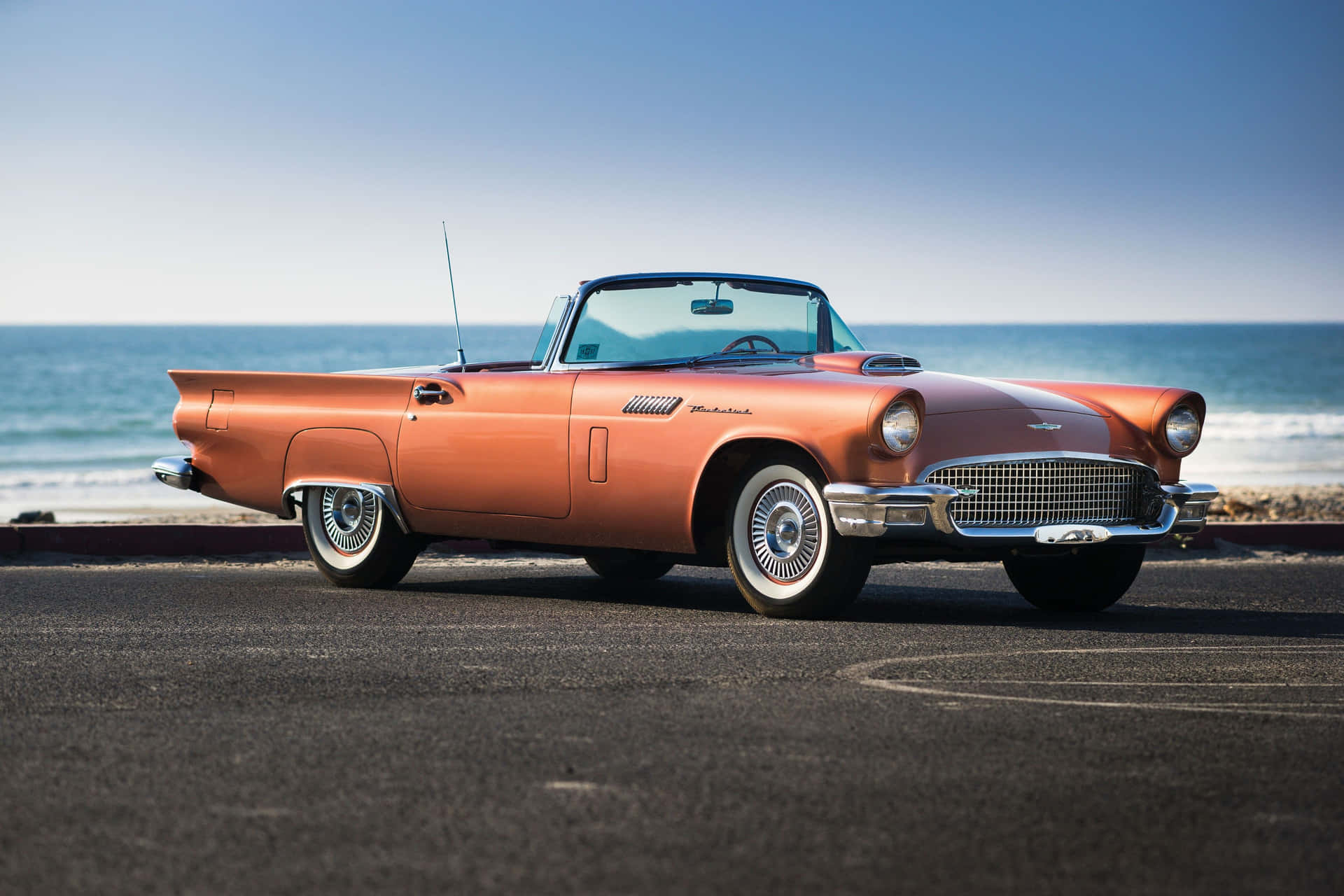 Classic Ford Thunderbird on the Open Road Wallpaper