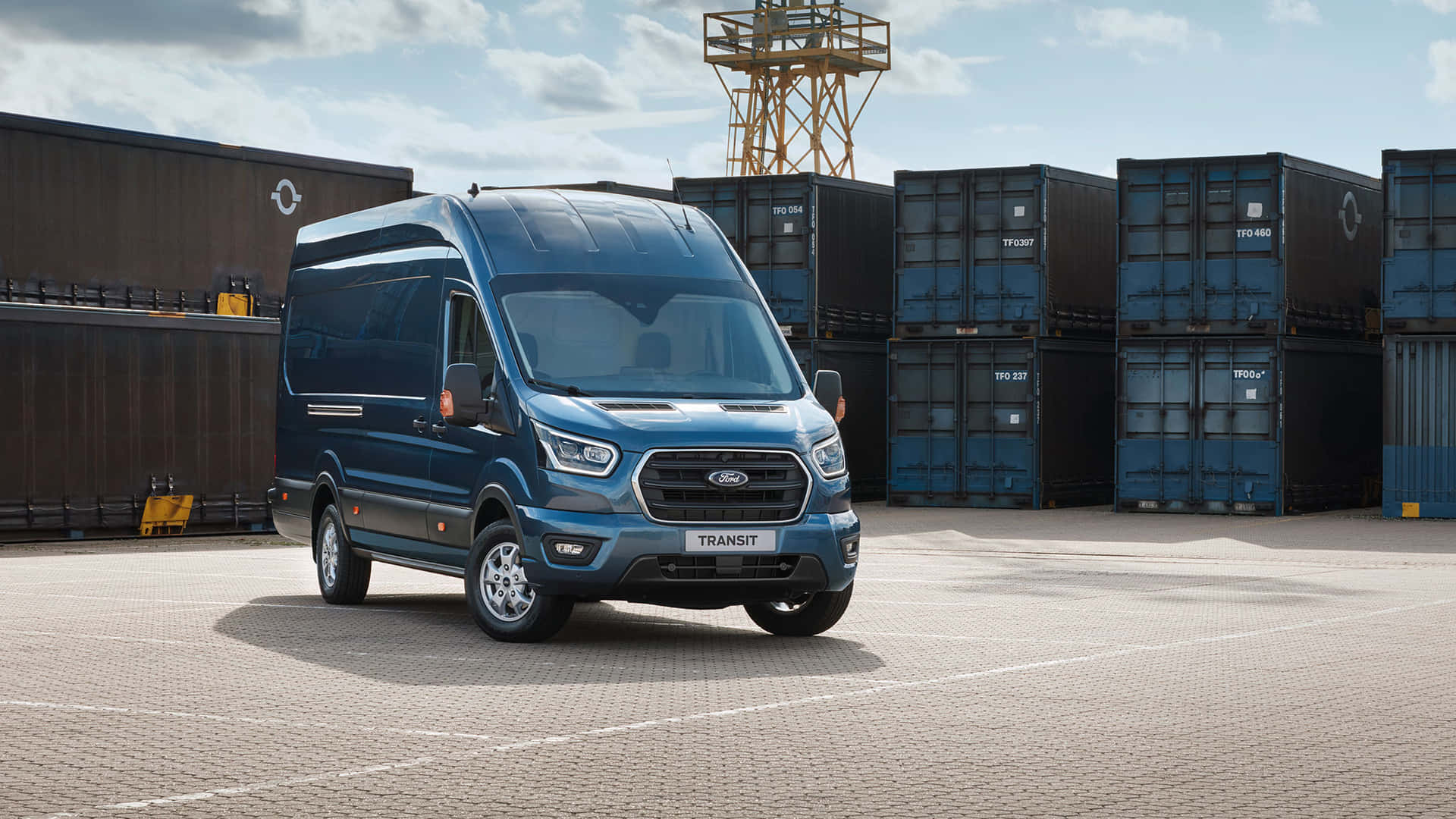 Captivating Ford Transit on a Picturesque Road Wallpaper