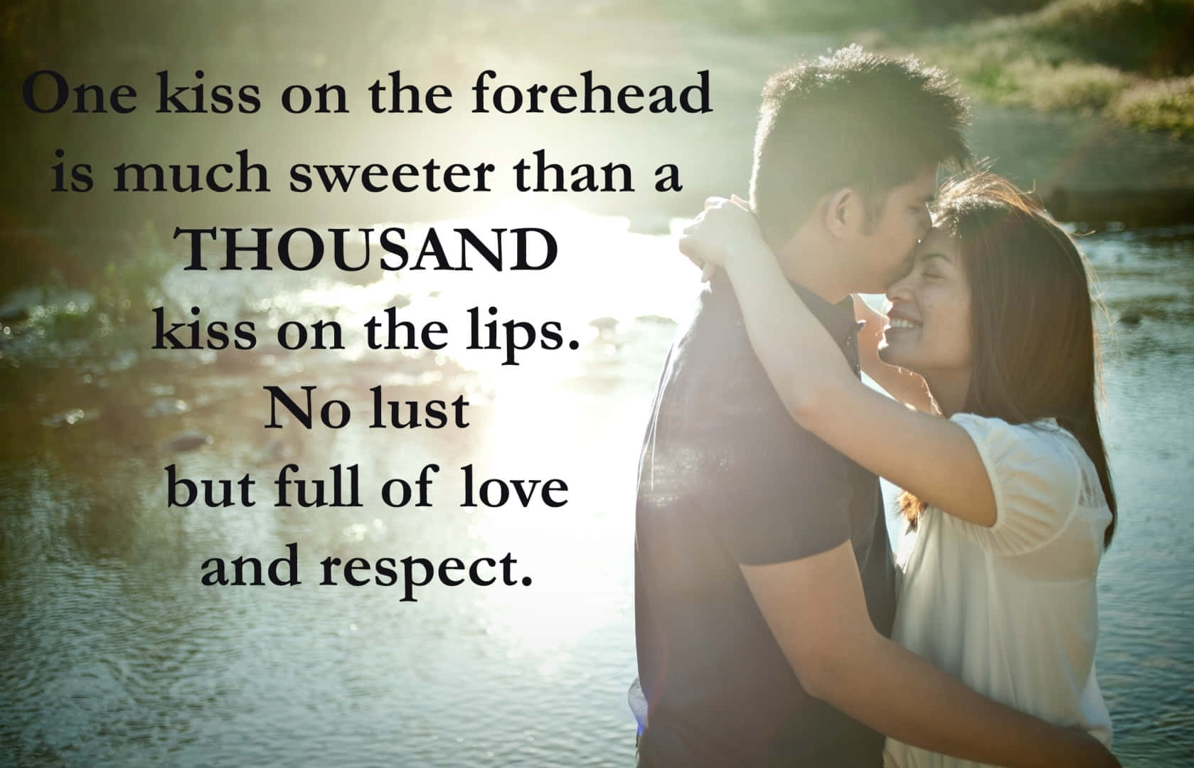Show your love and affection with a forehead kiss.