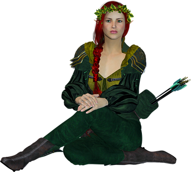 Forest Archer Fairy PNG