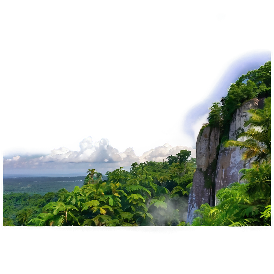 Forest Cliff View Png 05032024 PNG