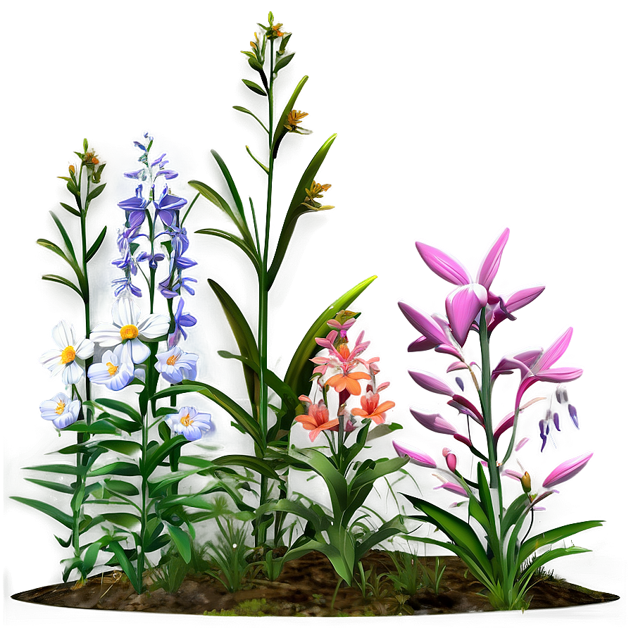 Forest Edge Wildflowers Png Okg25 PNG