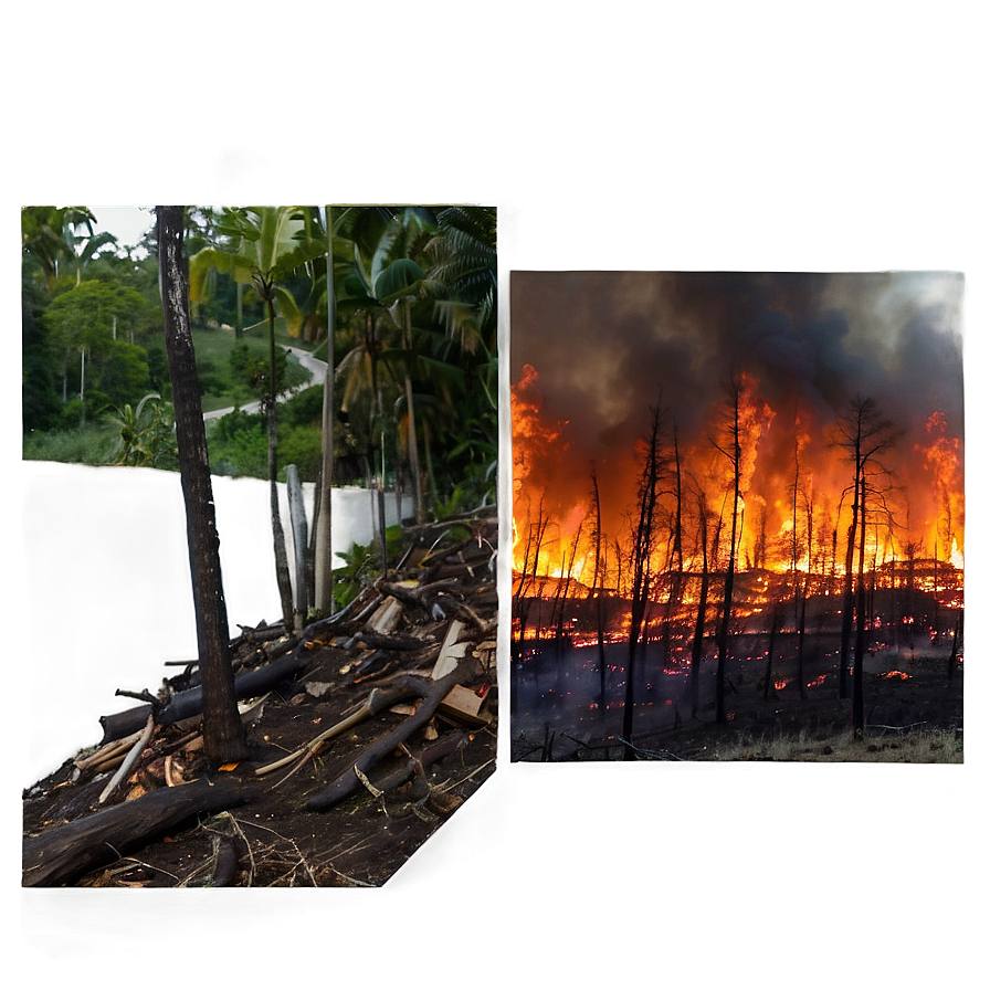 Forest Fire Increase And Deforestation Png 06212024 PNG