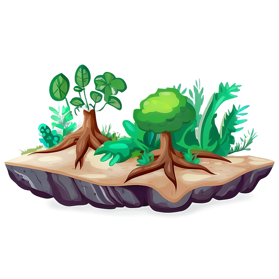 Forest Floor Roots Scene Png Qml75 PNG