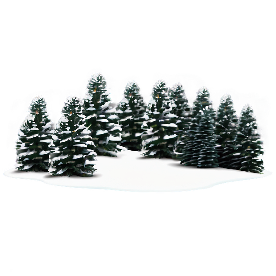 Forest Fresh Snowfall Png Oop PNG