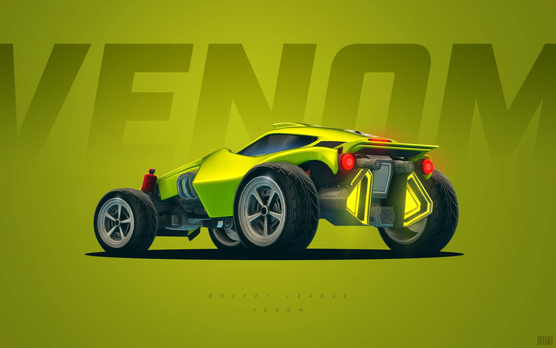 Forest Green Venom Rocket League Car 2K Wallpaper