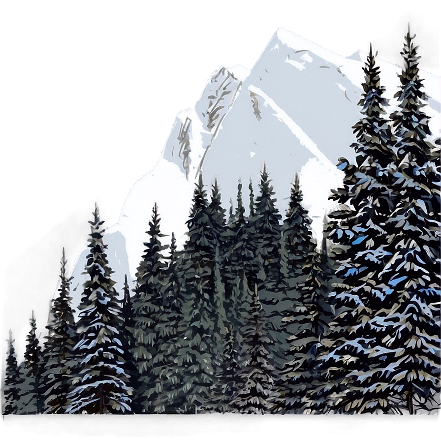 Forest Mountain Range Png Bsg2 PNG