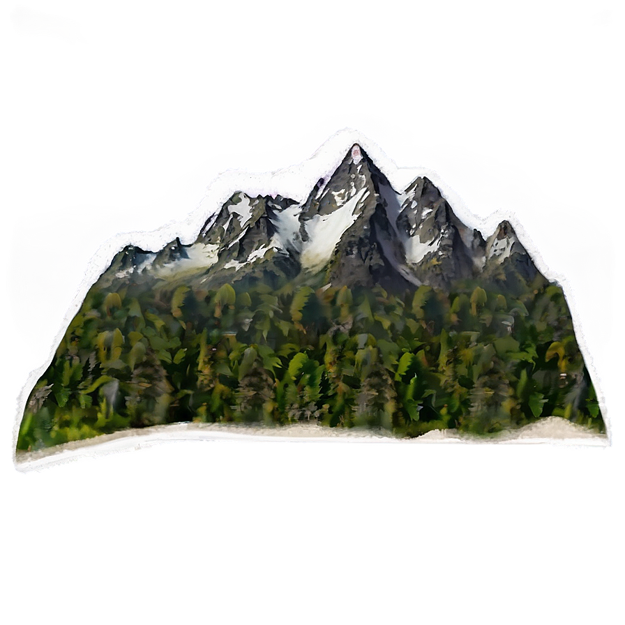 Forest Mountain Range Png Wxn PNG