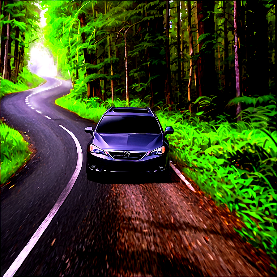 Forest Path Driving Png Awf PNG