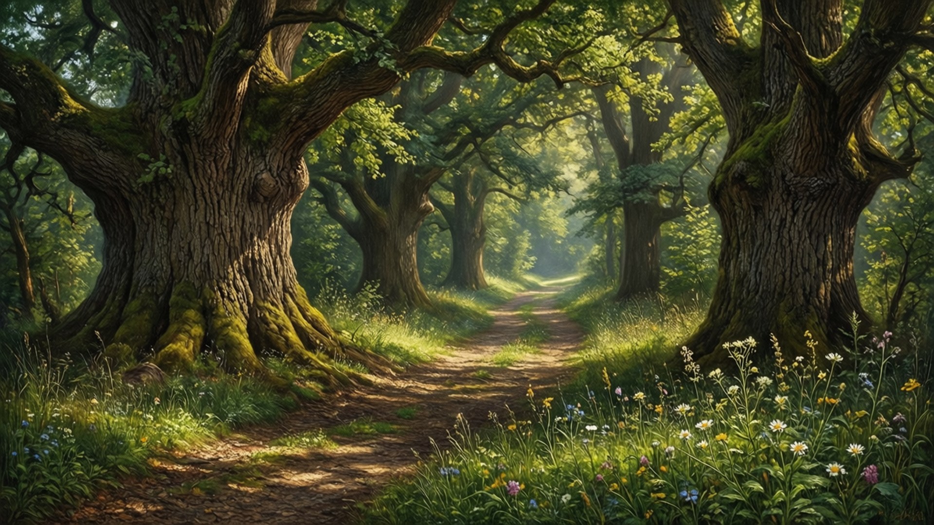 Waldweg Gelassenheit Wallpaper