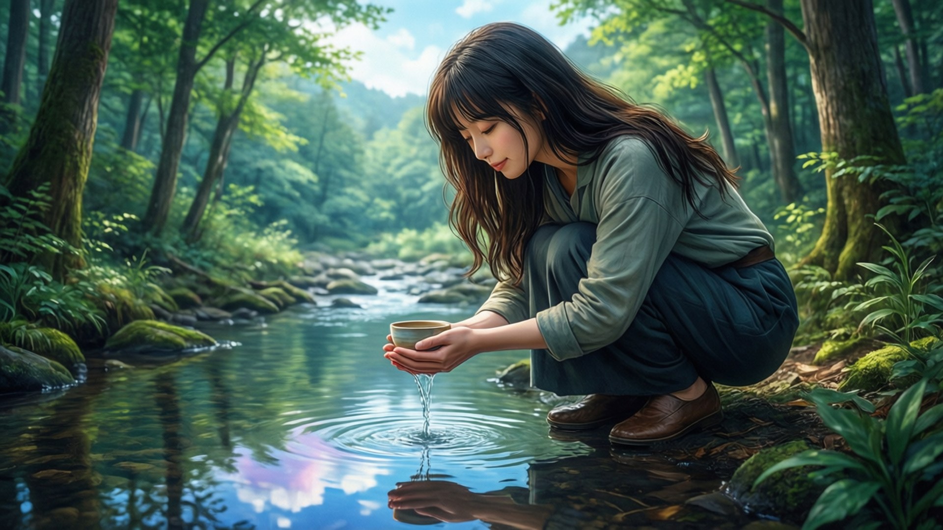 Forest Reflection Wallpaper