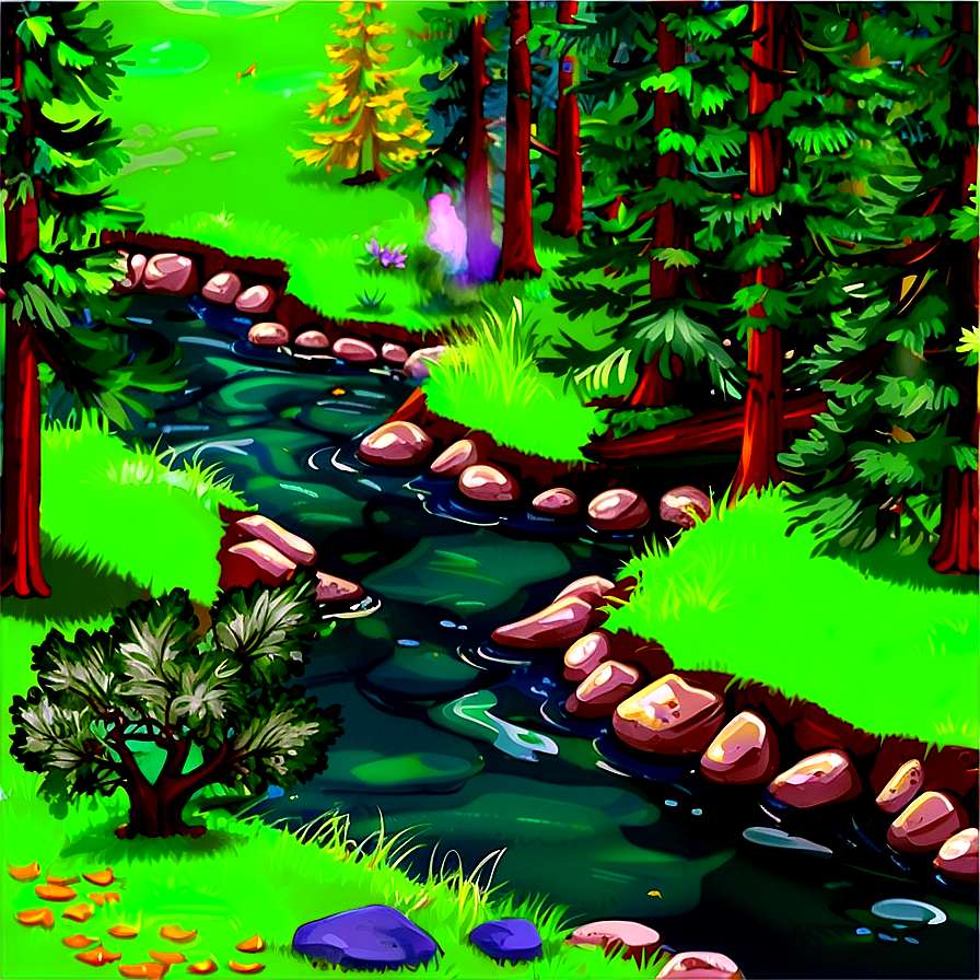 Forest River And Trees Png 06262024 PNG