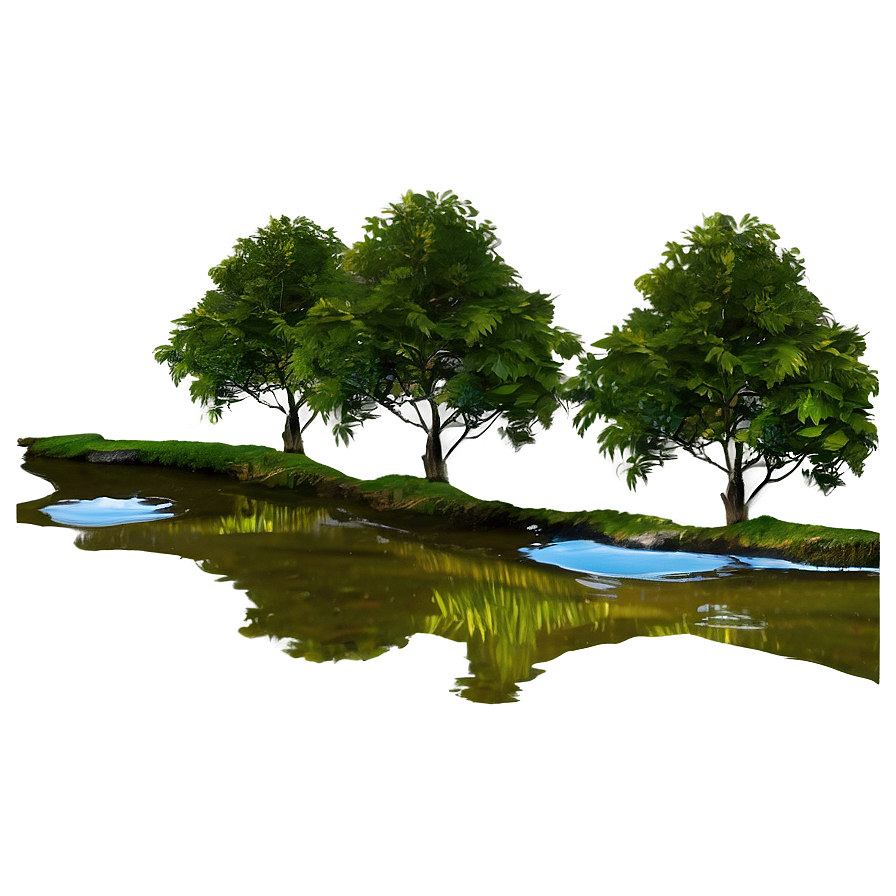 Forest River And Trees Png 06262024 PNG