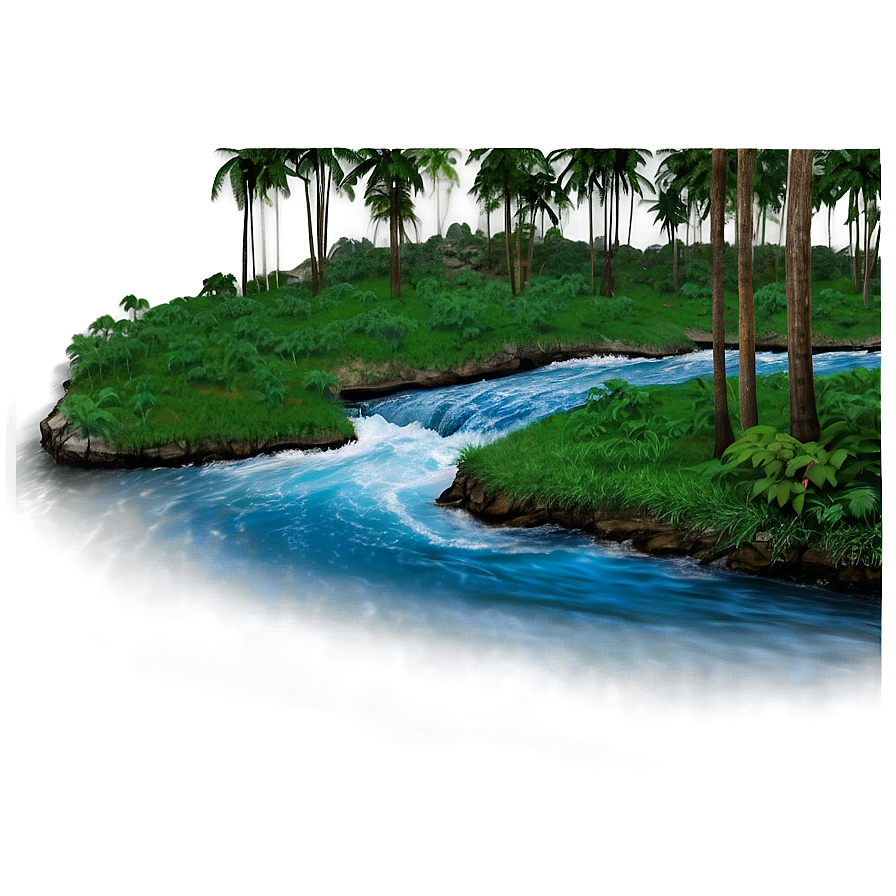 Forest River Crossing Png 39 PNG