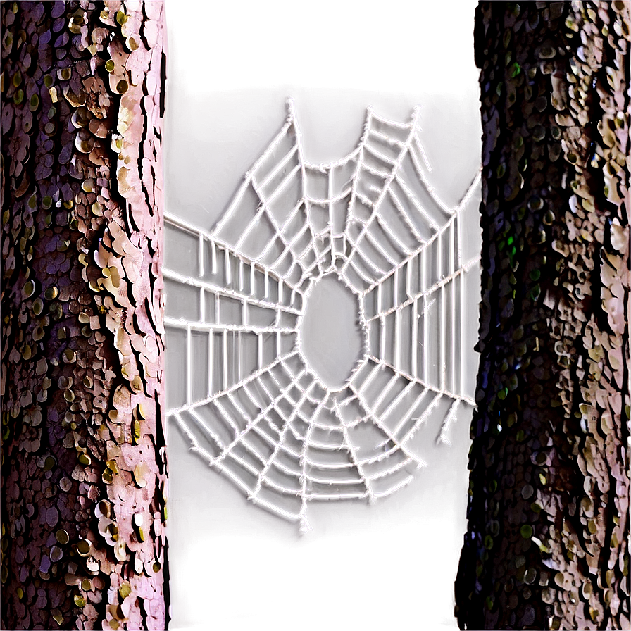 Forest Spider Web Artwork PNG