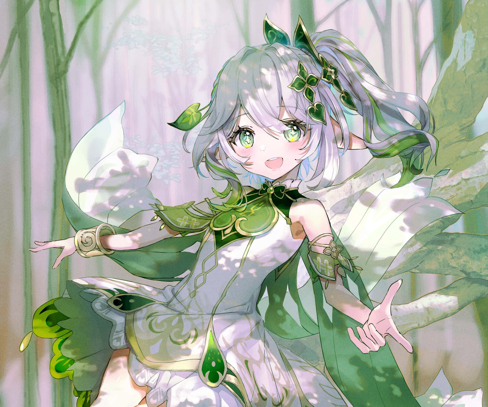 Download Forest Spirit Anime Girl Wallpaper | Wallpapers.com