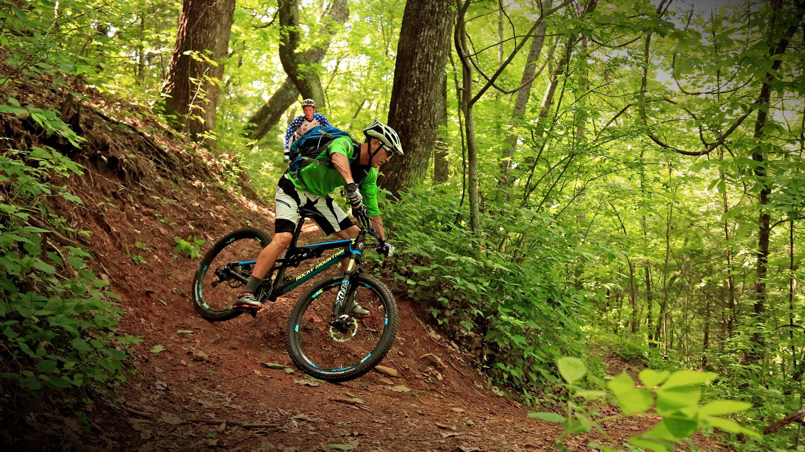 Forest Trail Mtb Daytime Ride Wallpaper