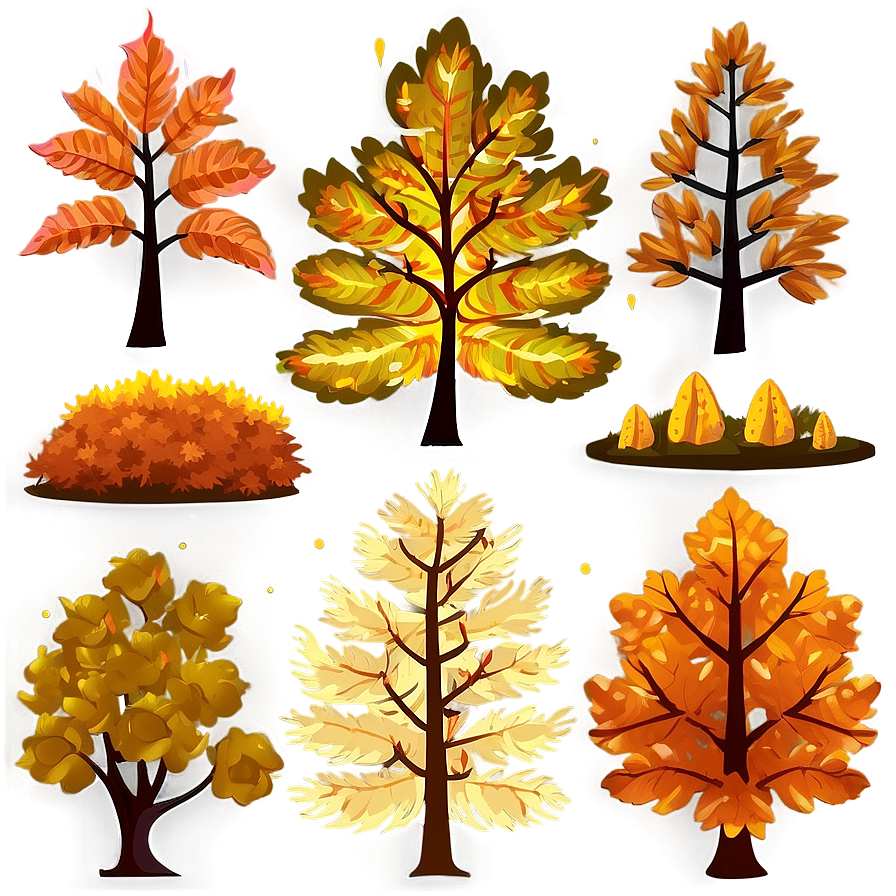 Forest Trees During Autumn Png 06262024 PNG