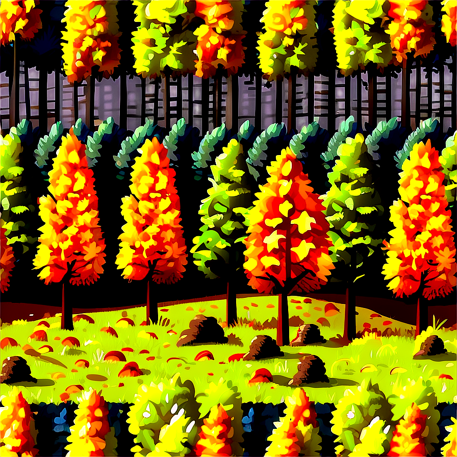 Forest Trees During Autumn Png 06262024 PNG