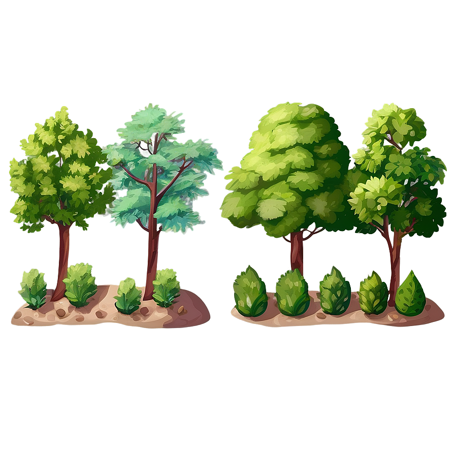Forest Trees In Spring Png Jef51 PNG