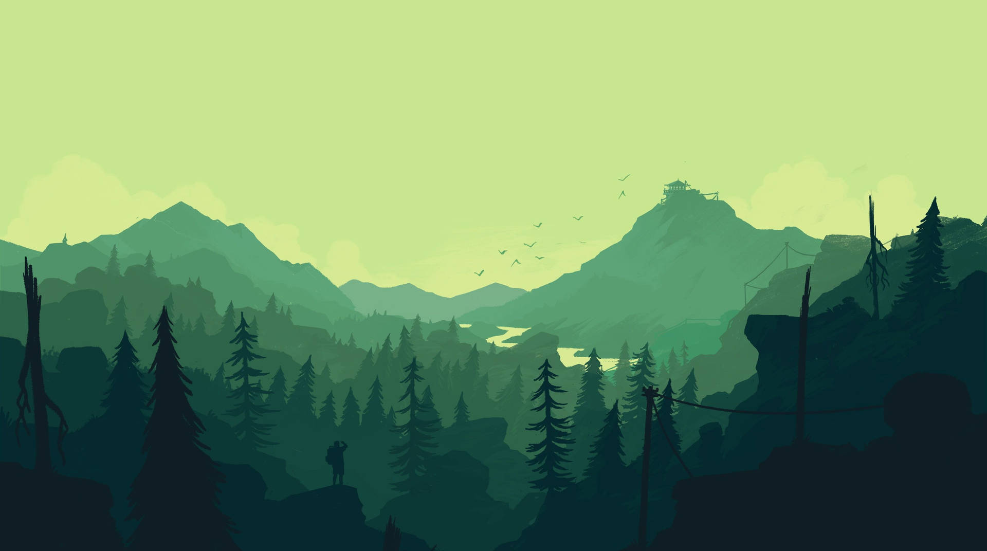 Forest View Digital Art Wallpaper