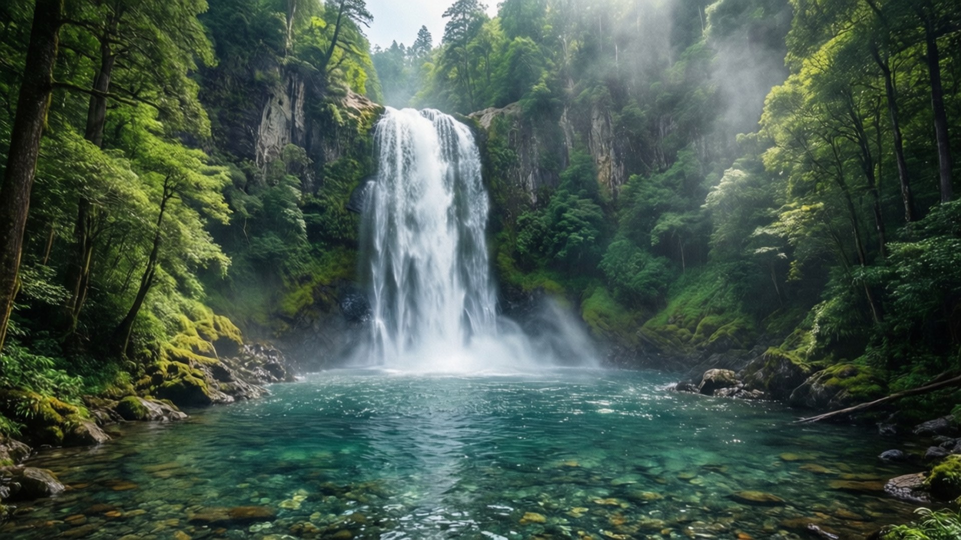 Air Terjun Hutan Wallpaper