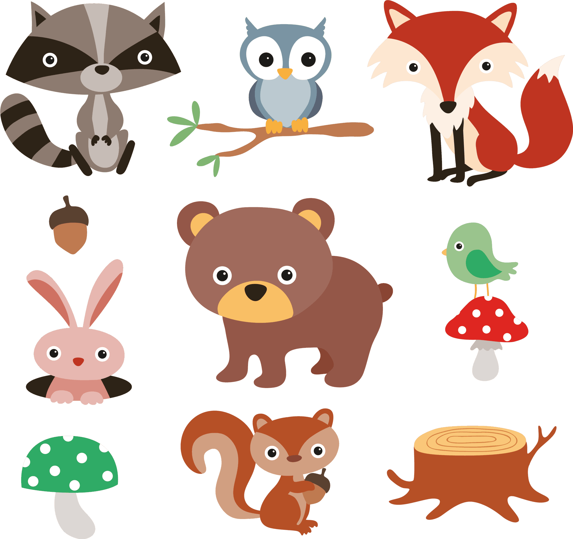 Forest_ Friends_ Cartoon_ Collection.png PNG
