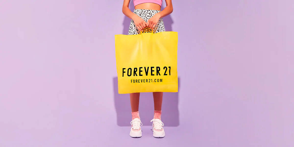 Forever 21 Yellow Shopping Bag
