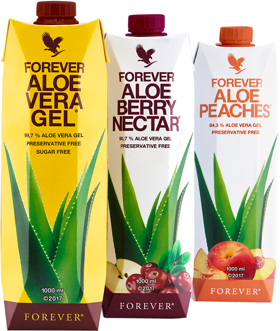 Forever Aloe Vera Products Lineup PNG