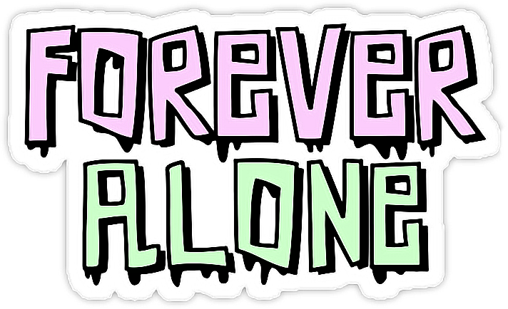 Forever Alone Graffiti Style Text PNG