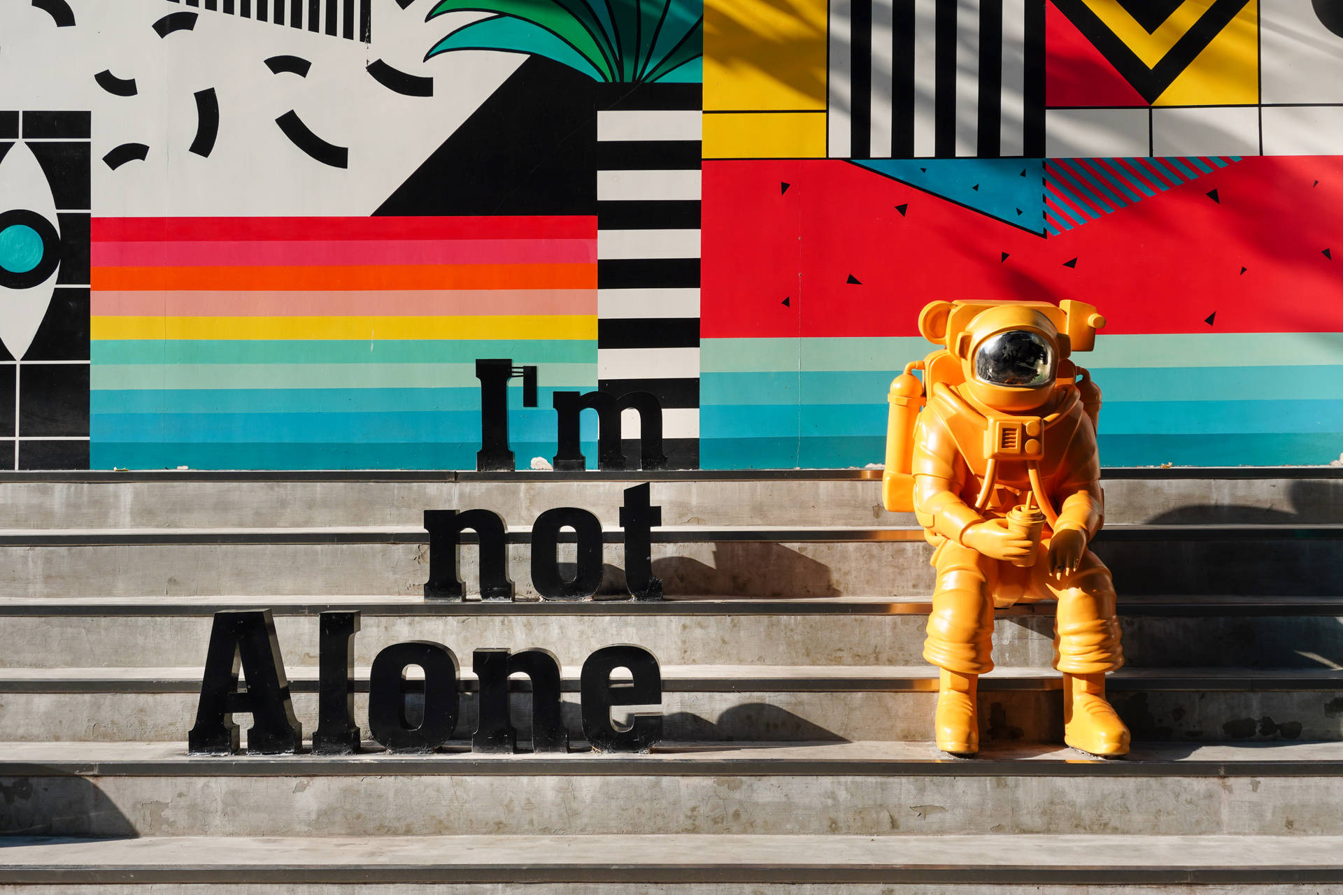 Forever Alone Yellow Astronaut Wallpaper