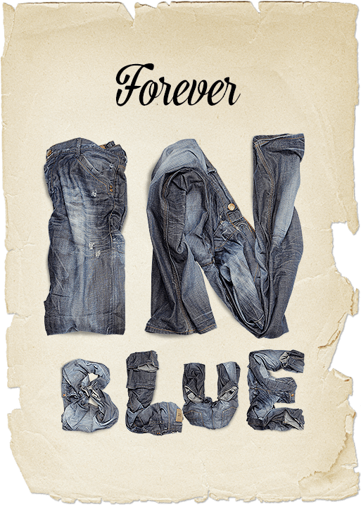 Forever Blue Jeans Typography PNG
