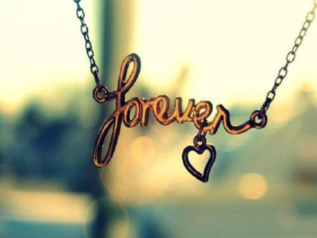 A Necklace With The Word Forever On It Wallpaper