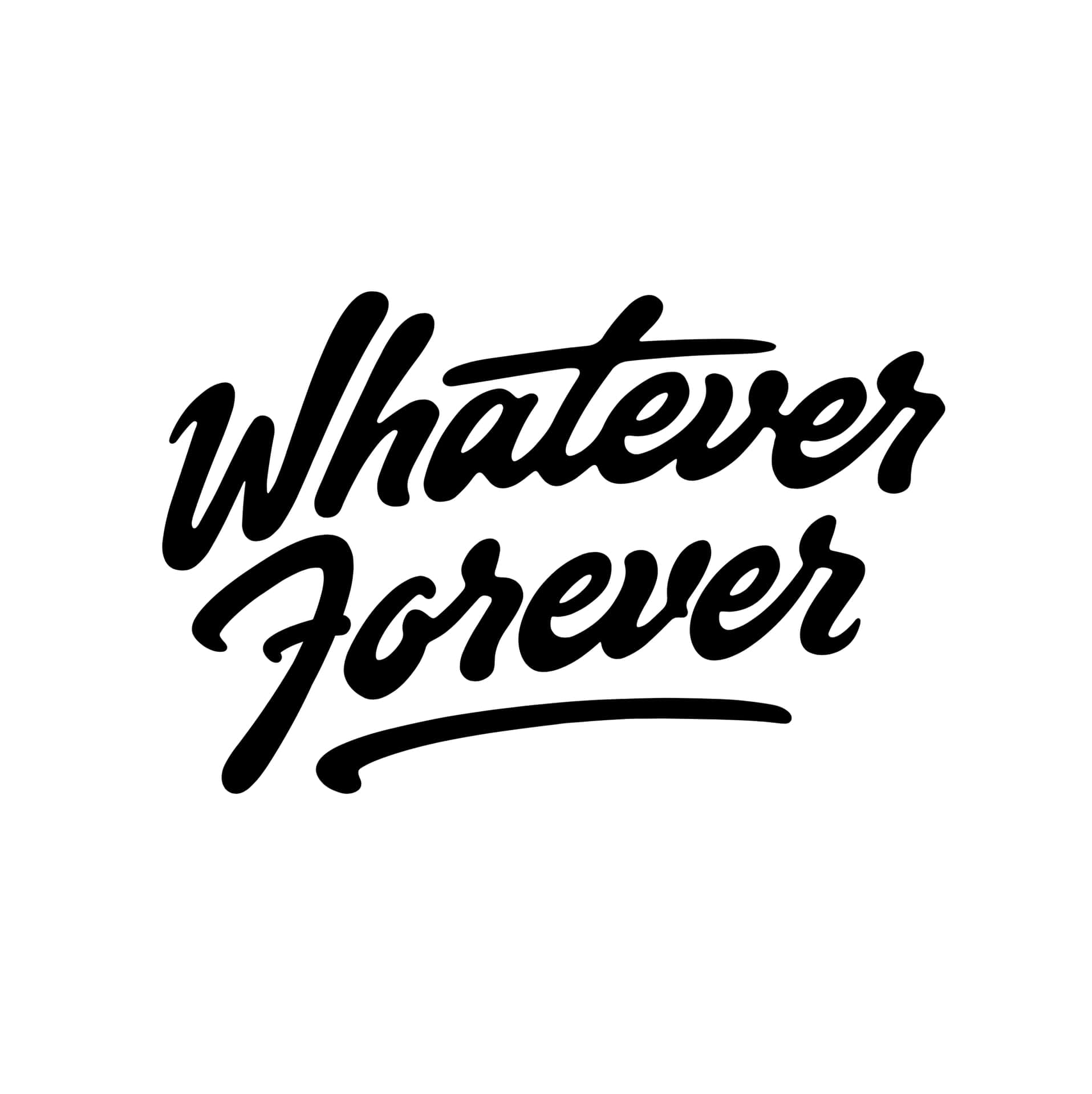 Whatever Forever Logo On A White Background Wallpaper