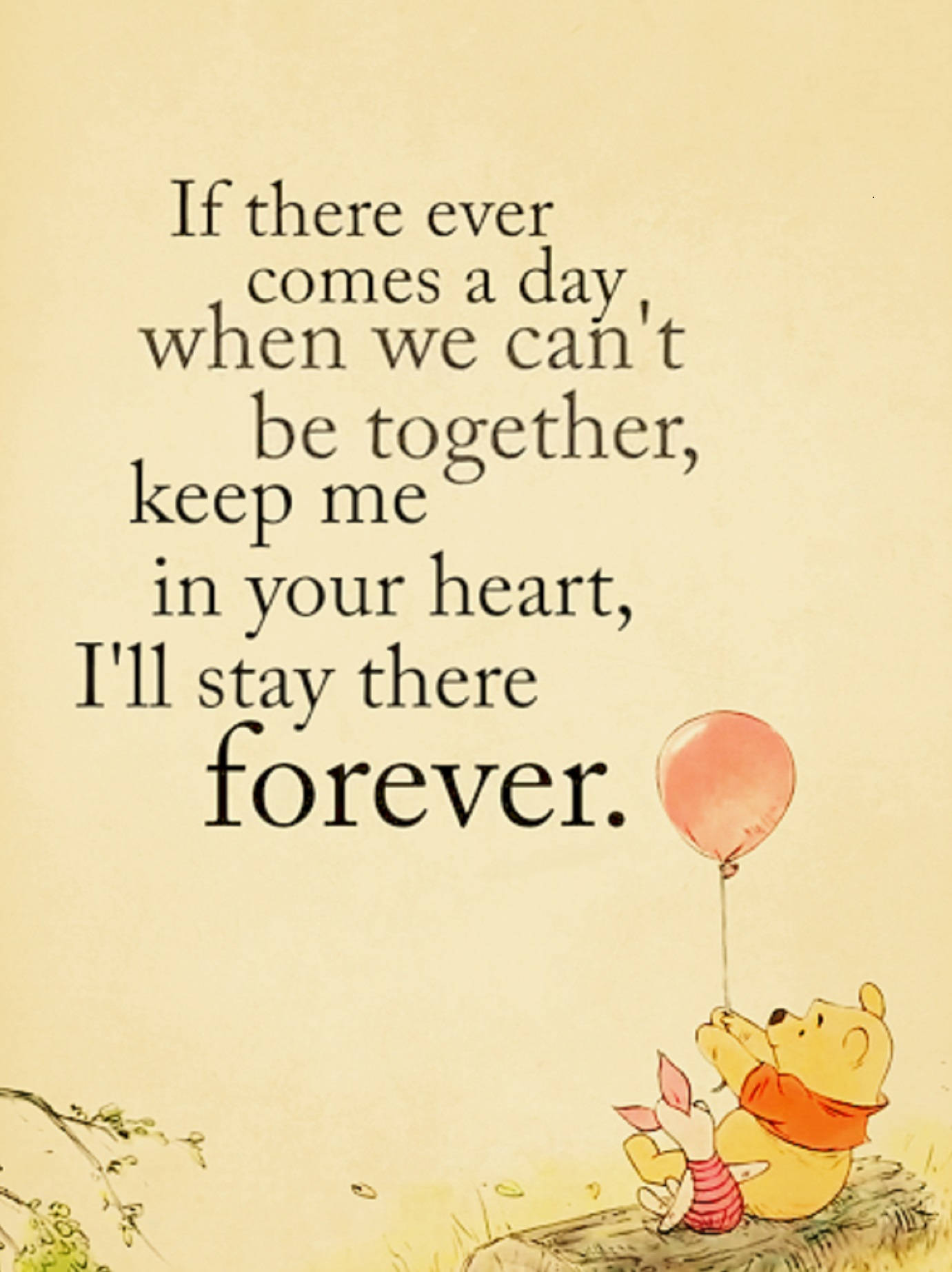 Forever Winnie The Pooh Quotes Wallpaper
