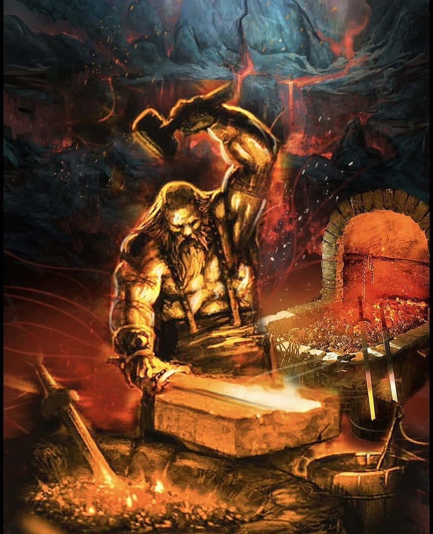 Forge_of_ Hephaestus_ Greek_ Mythology_ Artwork Wallpaper