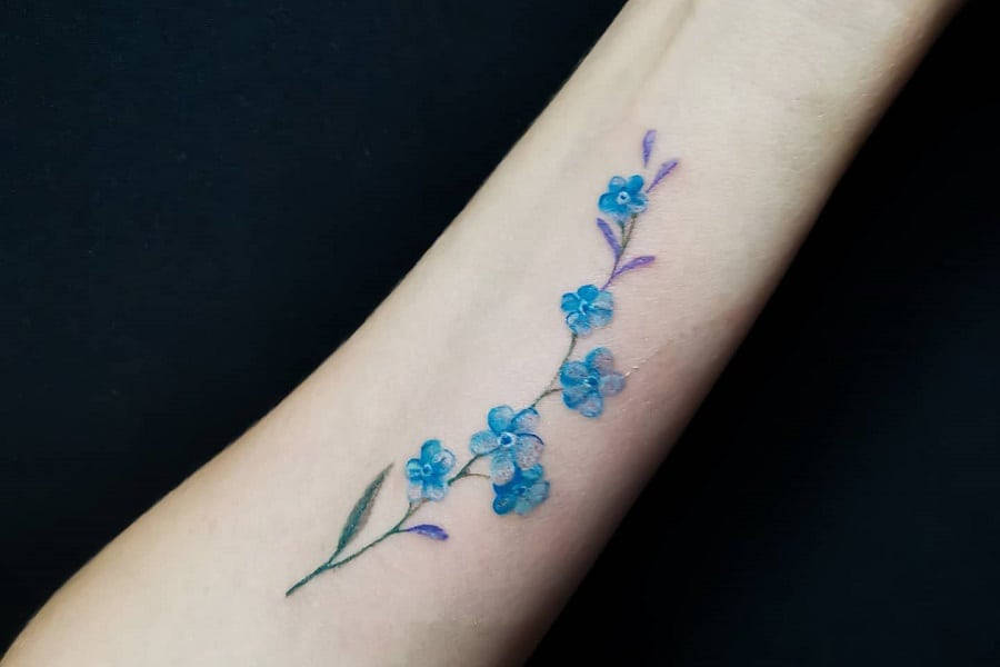 Forget Me Not Flowers Tattoo Wallpaper