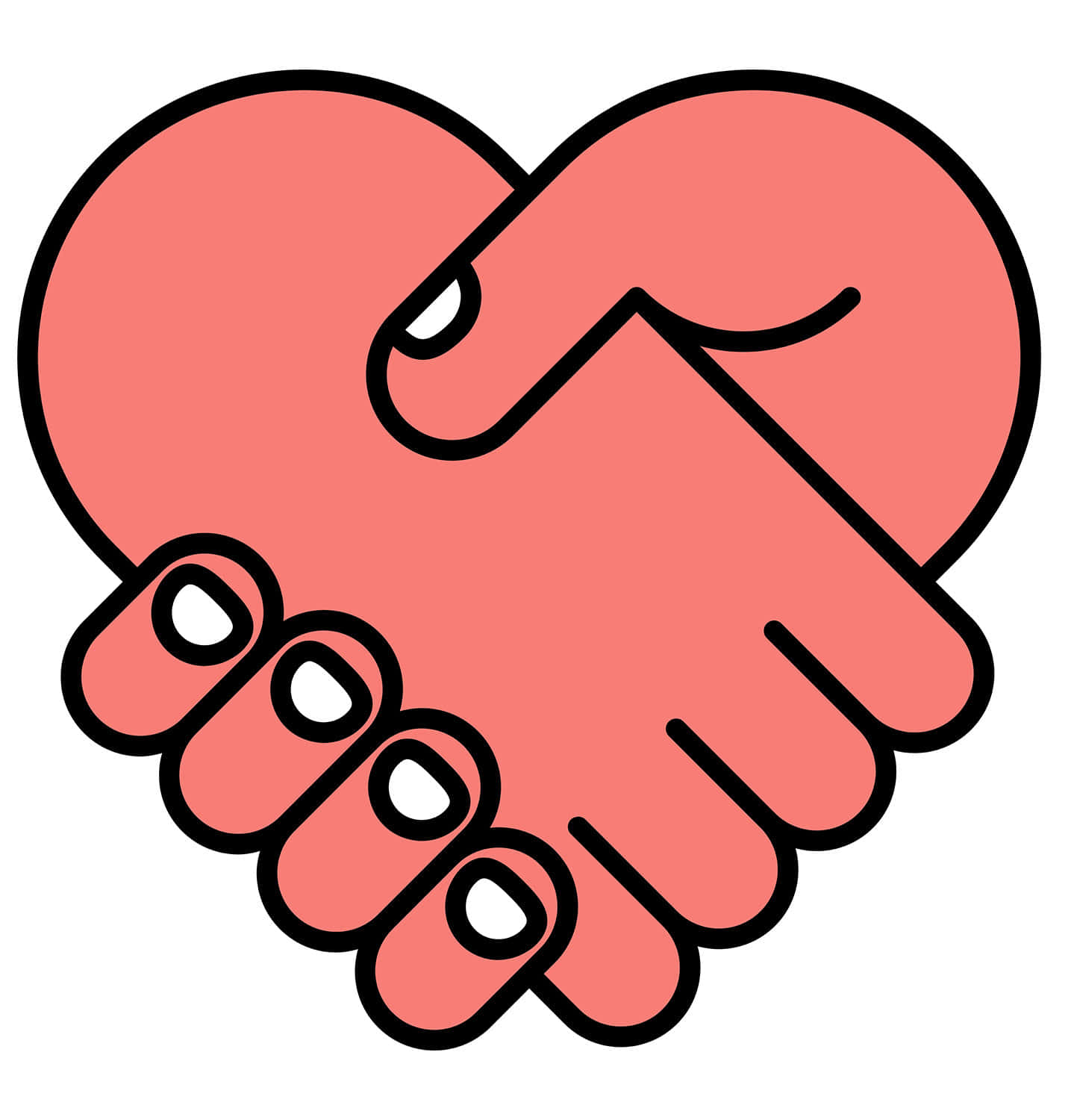A Handshake With A Heart Icon