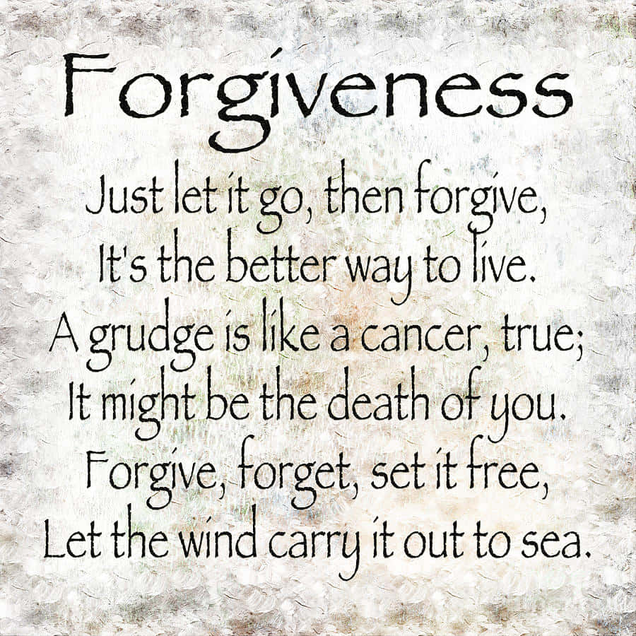 Forgiveness liberates us and can lead to greater inner peace.