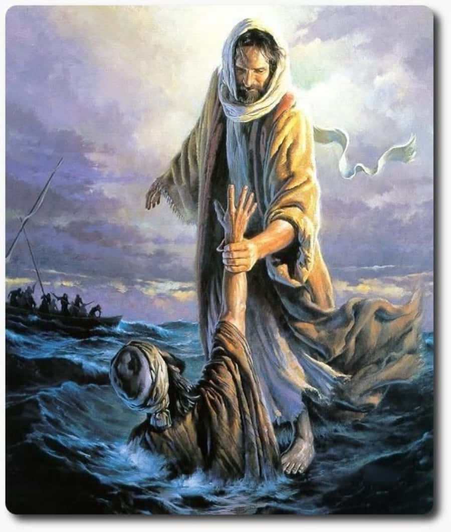 Jesus Is Being Carried By The Water