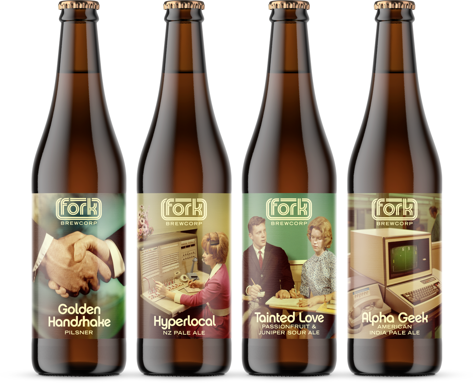 Download Fork Brewcorp Craft Beer Bottles | Wallpapers.com