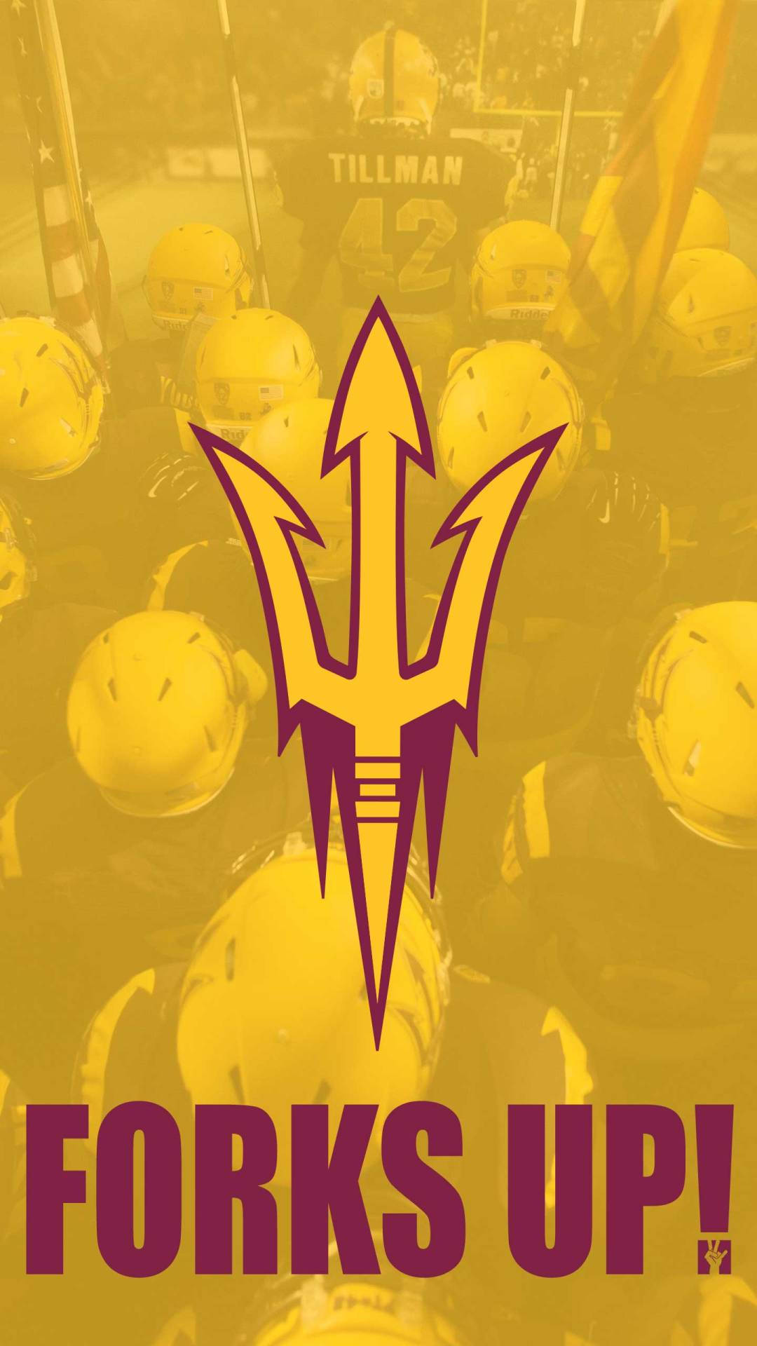 Forks Up Arizona State University Football Team Wallpaper